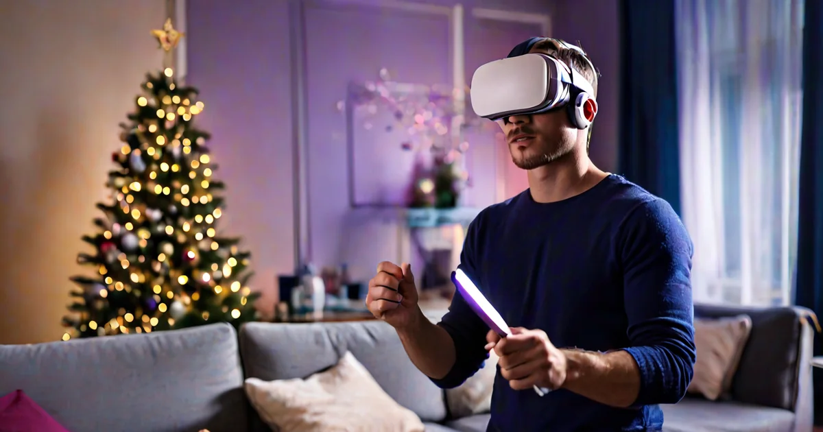 Новогодняя вечеринка: Beat Saber на VR-шлеме с трансляцией на телевизор